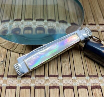 Case XX Wild Horse Custom Brown Lip Pearl & Mammoth Baby Doc Knife #1 - Image 3