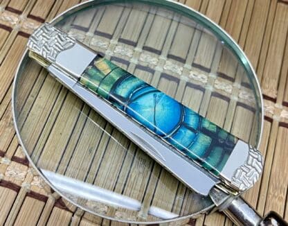 Case XX Wild Horse Custom Blue Cross-Cut Mammoth Fossil Razor Barlow #01 - Image 3