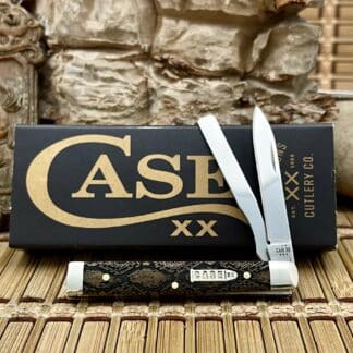 Case XX USA Antique Bone Diamondback Snake Skin 1/500 Baby Doc Doctor Knife NEW