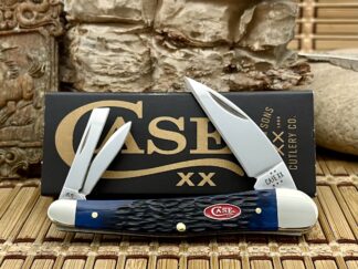 Case XX USA Rogers Jig Navy Blue Bone 6889 Seahorse Whittler Knife
