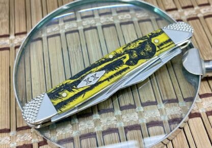 Case XX USA Muskrat Pocket Knife –Yellow Bone, Muskrat Artwork, Diamond XX Shield - Image 2
