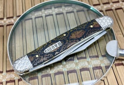 Case XX USA Muskrat Knife – Custom Antique Bone, Diamondback Engraved, Bullet XX Shield - Image 2