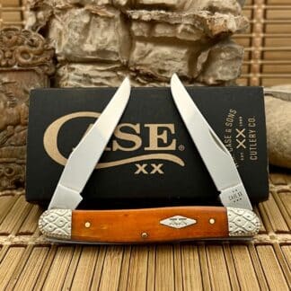 case muskrat knife persimmon bone