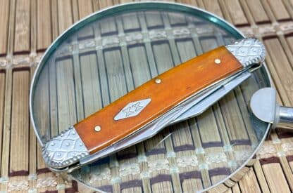 Case Muskrat Knife – Persimmon Bone with Diamond XX Shield & Engraved Bolsters - Image 2
