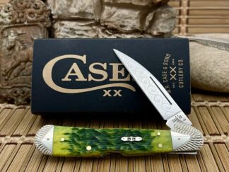 Engraved Case Copperlock – Custom Green Apple Bone Lockback (#02 of 15)