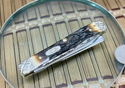 Engraved Baby Doc – Case XX Custom Peachseed Amber Bone Pocket Knife #001 - Image 3