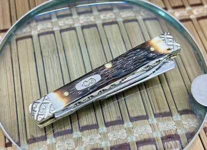 Engraved Doctors Knife – Case XX Custom Baby Doc in Peachseed Amber Bone #002 of 100 - Image 3