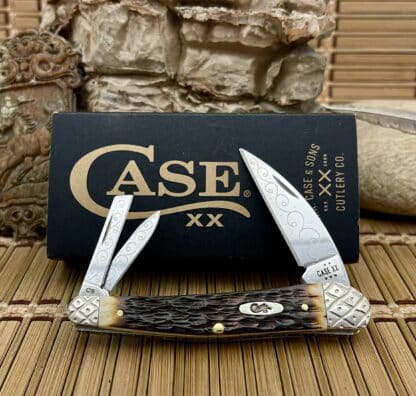 case whittler knife amber bone seahorse whittler