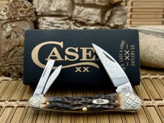 case seahorse whittler hand fired amber 002
