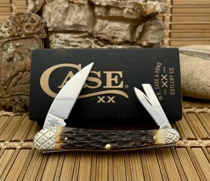Seahorse Whittler – Case XX Custom Amber Bone Knife with Engraved Bolsters (#002 of 100) - Image 4