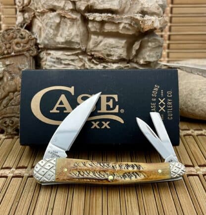 Whittler Knife – Case XX Custom Seahorse in 6.5 Bone Stag with Scrolled Blades (#03 of 50) - Image 4