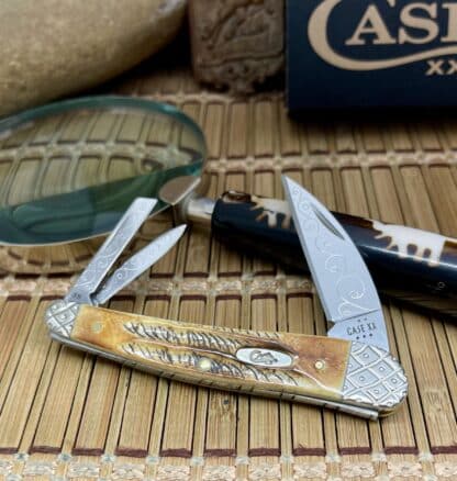 Whittler Knife – Case XX Custom Seahorse in 6.5 Bone Stag with Scrolled Blades (#03 of 50) - Image 2