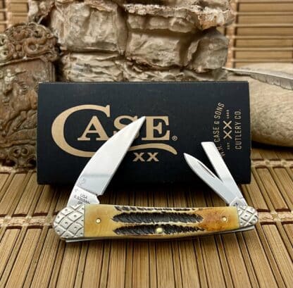 Case XX Whittler – Custom Seahorse Knife in 6.5 Bone Stag with Scrolled Blades (#04 of 50) - Image 4
