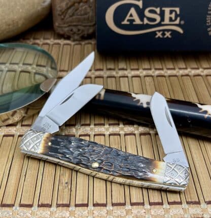 Engraved Pocket Knife – Case XX Large Stockman with Peachseed Amber Bone, Filework & COA - Image 4