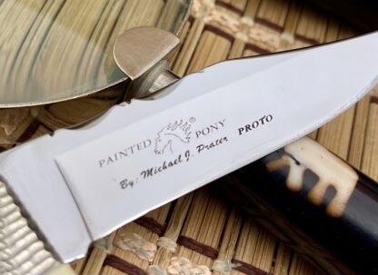 Buck 110 Painted Pony PROTOTYPE – Ebony & Mammoth Ivory Jaguar | Hand Engraved - Image 4