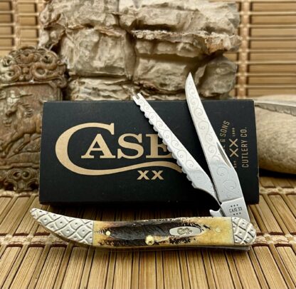 bone stag fishing knife