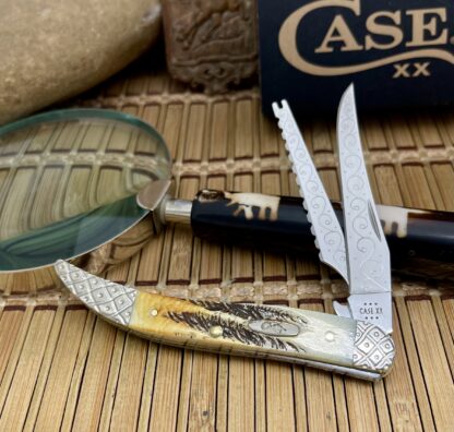 Exclusive Case XX Custom Scrolled Bone Stag Fishing Knife – 5 of 50 made - Image 2
