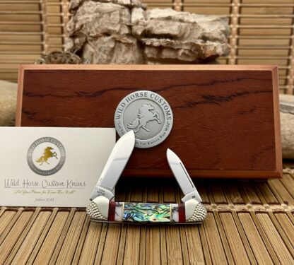 Case XX Wild Horse Custom Baby Butterbean – Abalone, Bloody Jasper & Coral (#01 of 15) - Image 4