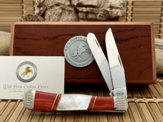 Case XX Wild horse custom trapper knife, red spiny