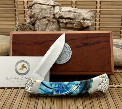 Buck 110 Blue Mammoth Fossil Knife – Wild Horse Custom | #07 of 25 - Image 5