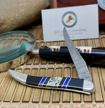 Wild Horse Custom Toothpick Knife – Paua Abalone, River Agate & Onyx | #1 of 5 - Image 2
