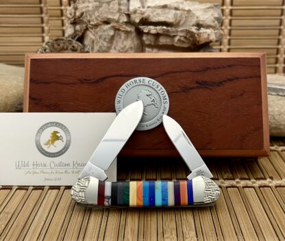 Wild Horse Custom Canoe Knife – Patchwork Gemstone Masterpiece (#012 of 100) - Image 4