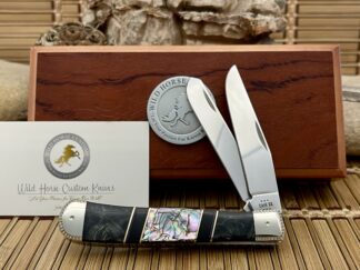 Wild Horse Custom Trapper Knife – Paua Abalone, Sugalite & Black Pearl | #1 of 5