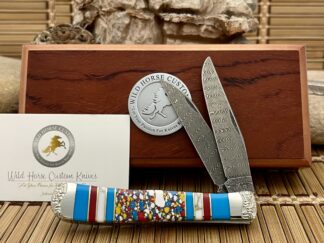 Wild Horse Damascus Trapper – Turquoise & Coral | #2 of 5