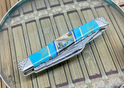 Wild Horse Custom Stockman Knife – Abalone & Kingman Turquoise | #1 of 5 - Image 3