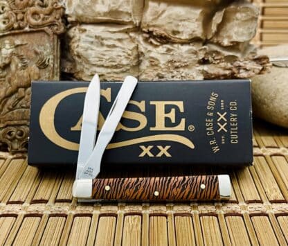 NEW Case Tiger Stripe Baby Doc Knife – Persimmon Bone | 1 of 500 Made in USA - Image 2