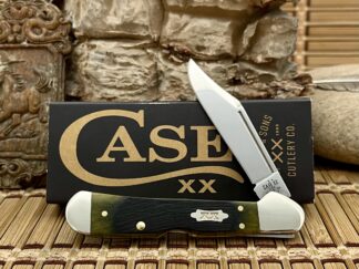 Sawcut Olive Bone Mini Copperlock – Case XX 2025 Knife