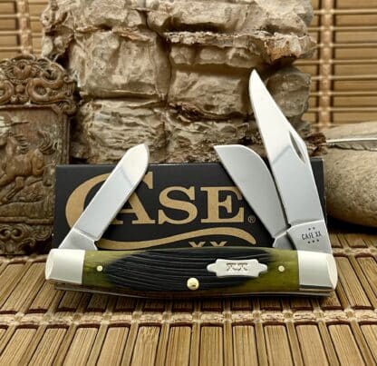 Sawcut Olive Bone Stockman – Case XX 2025 USA Knife