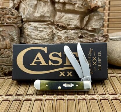 Sawcut Olive Bone Tiny Trapper – Case XX 2025 USA