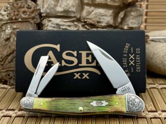 Case XX Custom Hand Fired Lime Green Seahorse Whittler – 1 of 1