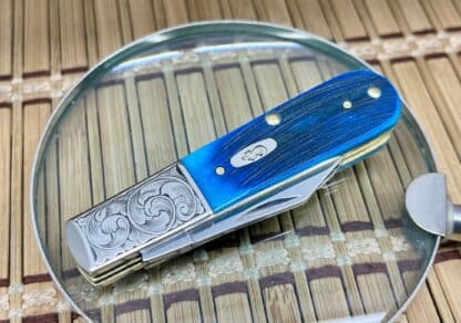 Case XX Custom Caribbean Bone Barlow – Don Rodgers Scrolled Bolsters – 1 of 1 Collector’s Knife - Image 2