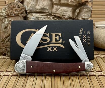 Striking Case XX Custom Scrolled Dark Red Burlap Whittler – 1-of-a-Kind Collector’s Knife - Image 3