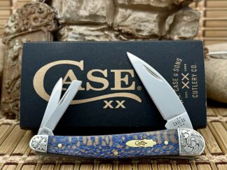 Case XX Custom Blue Sycamore Seahorse Whittler Knife