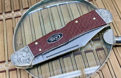 Bold Case XX Custom Engraved Dark Red Burlap Copperlock – 1-of-a-Kind Collector’s Piece - Image 2