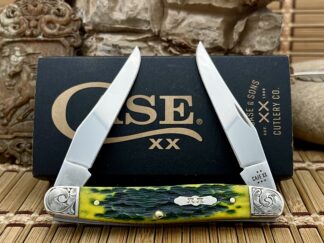 Case XX Custom Green Apple Bone Muskrat Knife