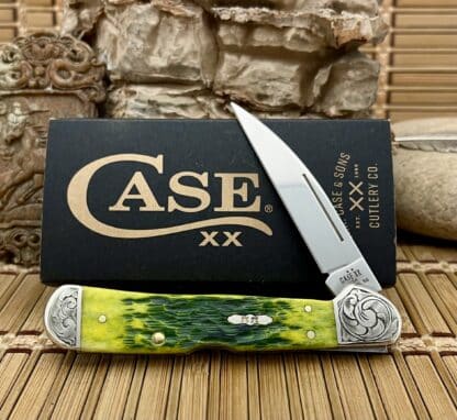 Case XX Custom Green Apple Bone Copperlock Knife
