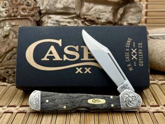 Case XX Custom Black Curly Oak Mini Copperlock Knife