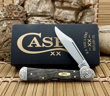 Case XX Custom Black Curly Oak Mini Copperlock Knife