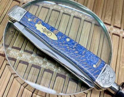 Spectacular Case XX Custom Scrolled Blue Sycamore Trapper – 1-of-a-Kind Collector’s Piece - Image 2