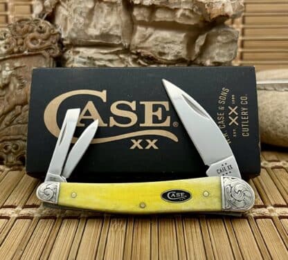 Case XX Custom Yellow Bone Seahorse Whittler Knife