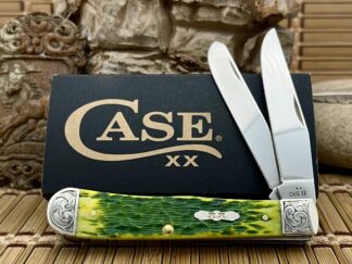 Case XX Custom Green Apple Bone Trapper Knife