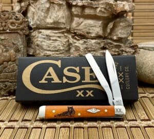 Case XX Persimmon Bone Tiger Baby Doc Knife