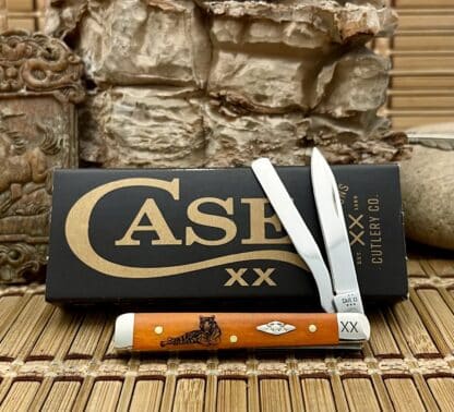 Case XX Persimmon Bone Tiger Baby Doc Knife