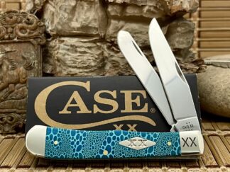Case XX Caribbean Bone Lizard Skin Trapper Knife