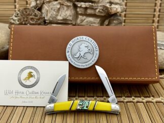 Yellow Spiny Small Congress Knife – #1 of 2 Abalone Inlay