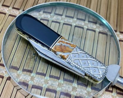 Case XX Wild Horse Custom Black Onyx and Mammoth Barlow Knife #1/1 - Image 4